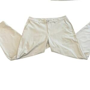 "LULULEMON" Mens Tan ABC Classic 5 Pocket‎  Pants Sz 34 Golf Preppy Quiet Luxury